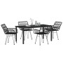 Conjunto de Comedor de Jardín 5 pcs Negro en Sillas de jardín | Comprar online en Foru.es