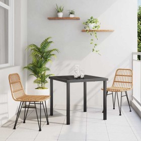 Conjunto de Comedor de Jardín 3 pcs Marrón en Sillas de jardín | Comprar online en Foru.es