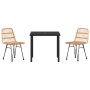 Conjunto de Comedor de Jardín 3 pcs Marrón en Sillas de jardín | Comprar online en Foru.es