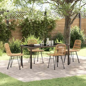 Conjunto de Comedor de Jardín 5 pcs Marrón en Sillas de jardín | Comprar online en Foru.es