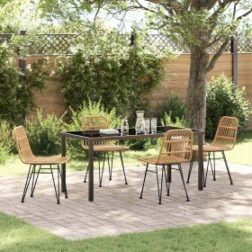 Conjunto de Comedor de Jardín 5 pcs Marrón en Sillas de jardín | Comprar online en Foru.es