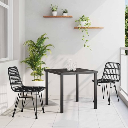 Conjunto de Comedor de Jardín 3 pcs Negro en Sillas de jardín | Comprar online en Foru.es