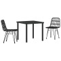 Conjunto de Comedor de Jardín 3 pcs Negro en Sillas de jardín | Comprar online en Foru.es
