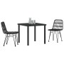 Conjunto de Comedor de Jardín 3 pcs Negro en Sillas de jardín | Comprar online en Foru.es