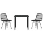 Conjunto de Comedor de Jardín 3 pcs Negro en Sillas de jardín | Comprar online en Foru.es