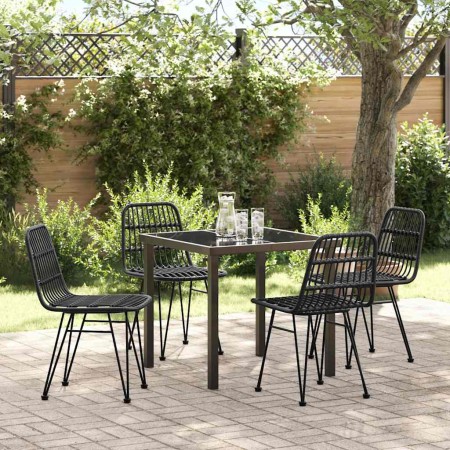 Conjunto de Comedor de Jardín 5 pcs Negro en Sillas de jardín | Comprar online en Foru.es