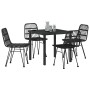 Conjunto de Comedor de Jardín 5 pcs Negro en Sillas de jardín | Comprar online en Foru.es