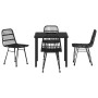 Conjunto de Comedor de Jardín 5 pcs Negro en Sillas de jardín | Comprar online en Foru.es