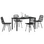 Conjunto de Comedor de Jardín 5 pcs Negro en Sillas de jardín | Comprar online en Foru.es