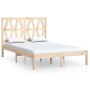 Estructura de cama madera maciza de pino 120x200 cm de vidaXL, Camas y somieres - Ref: Foro24-3103993, Precio: 118,62 €, Desc...