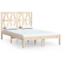 Solid pine wood bed frame 120x200 cm by vidaXL, Beds and slatted bases - Ref: Foro24-3103993, Price: 115,42 €, Discount: %