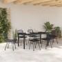 Conjunto de Comedor de Jardín 7 pcs Negro en Sillas de jardín | Comprar online en Foru.es