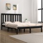 Estructura de cama madera maciza de pino negra 140x190 cm de vidaXL, Camas y somieres - Ref: Foro24-3103827, Precio: 159,95 €...