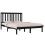 Estructura de cama madera maciza de pino negra 140x190 cm de vidaXL, Camas y somieres - Ref: Foro24-3103827, Precio: 159,95 €...