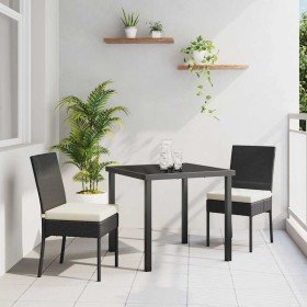 Conjunto de Comedor de Jardín 3 pcs Negro en Sillas de jardín | Comprar online en Foru.es
