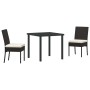 Conjunto de Comedor de Jardín 3 pcs Negro en Sillas de jardín | Comprar online en Foru.es