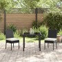 Conjunto de Comedor de Jardín 3 pcs Negro en Sillas de jardín | Comprar online en Foru.es