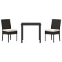 Conjunto de Comedor de Jardín 3 pcs Negro en Sillas de jardín | Comprar online en Foru.es