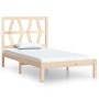 Estructura de cama madera maciza de pino 100x200 cm de vidaXL, Camas y somieres - Ref: Foro24-3103988, Precio: 86,66 €, Descu...