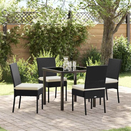 Conjunto de Comedor de Jardín 5 pcs Negro en Sillas de jardín | Comprar online en Foru.es