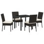 Conjunto de Comedor de Jardín 5 pcs Negro en Sillas de jardín | Comprar online en Foru.es