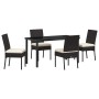 Conjunto de Comedor de Jardín 5 pcs Negro en Sillas de jardín | Comprar online en Foru.es