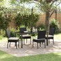 Conjunto de Comedor de Jardín 5 pcs Negro en Sillas de jardín | Comprar online en Foru.es