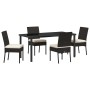 Conjunto de Comedor de Jardín 5 pcs Negro en Sillas de jardín | Comprar online en Foru.es