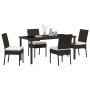 Conjunto de Comedor de Jardín 5 pcs Negro en Sillas de jardín | Comprar online en Foru.es