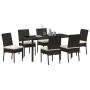 Conjunto de Comedor de Jardín 7 pcs Negro en Sillas de jardín | Comprar online en Foru.es