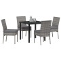 Conjunto de Comedor de Jardín 5 pcs Gris en Sillas de jardín | Comprar online en Foru.es
