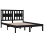Estructura de cama de madera maciza de pino negra 200x200 cm de vidaXL, Camas y somieres - Ref: Foro24-3103957, Precio: 174,2...