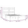 Estructura de cama de madera maciza de pino negra 200x200 cm de vidaXL, Camas y somieres - Ref: Foro24-3103957, Precio: 174,2...