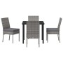 Conjunto de Comedor de Jardín 5 pcs Gris en Sillas de jardín | Comprar online en Foru.es