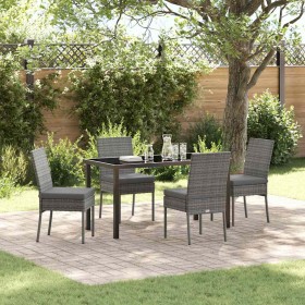 Conjunto de Comedor de Jardín 5 pcs Gris en Sillas de jardín | Comprar online en Foru.es