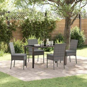 Conjunto de Comedor de Jardín 5 pcs Gris en Sillas de jardín | Comprar online en Foru.es