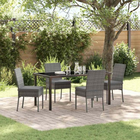 Conjunto de Comedor de Jardín 5 pcs Gris en Sillas de jardín | Comprar online en Foru.es