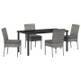 Conjunto de Comedor de Jardín 5 pcs Gris en Sillas de jardín | Comprar online en Foru.es