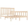 Estructura de cama madera maciza de pino 120x190 cm de vidaXL, Camas y somieres - Ref: Foro24-3103878, Precio: 117,66 €, Desc...