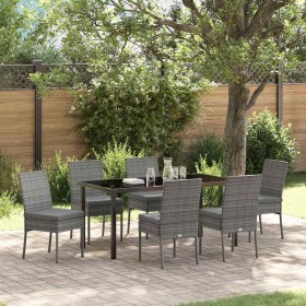 Conjunto de Comedor de Jardín 7 pcs Gris en Sillas de jardín | Comprar online en Foru.es