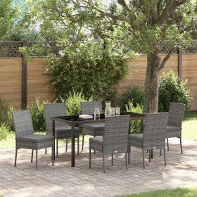 Conjunto de Comedor de Jardín 7 pcs Gris en Sillas de jardín | Comprar online en Foru.es