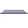 Toldo retráctil aluminio y tela azul y blanco 4x3 m de vidaXL, Toldos - Ref: Foro24-3154598, Precio: 777,27 €, Descuento: %