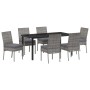 Conjunto de Comedor de Jardín 7 pcs Gris en Sillas de jardín | Comprar online en Foru.es