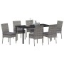 Conjunto de Comedor de Jardín 7 pcs Gris en Sillas de jardín | Comprar online en Foru.es