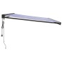 Toldo retráctil aluminio y tela azul y blanco 4x3 m de vidaXL, Toldos - Ref: Foro24-3154598, Precio: 777,27 €, Descuento: %