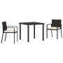 Conjunto de Comedor de Jardín 3 pcs Negro en Sillas de jardín | Comprar online en Foru.es