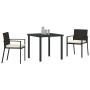 Conjunto de Comedor de Jardín 3 pcs Negro en Sillas de jardín | Comprar online en Foru.es