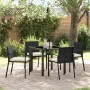 Conjunto de Comedor de Jardín 5 pcs Negro en Sillas de jardín | Comprar online en Foru.es