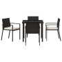 Conjunto de Comedor de Jardín 5 pcs Negro en Sillas de jardín | Comprar online en Foru.es
