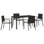Conjunto de Comedor de Jardín 5 pcs Negro en Sillas de jardín | Comprar online en Foru.es